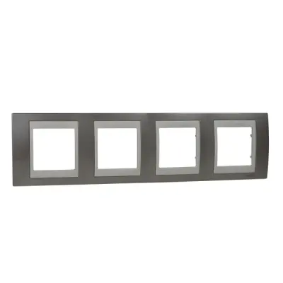 Schneider Electric - MGU6.008.524 - Unica Plus 4g Frame Champagne-Ivory - 1