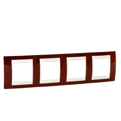 Schneider Electric - MGU6.008.551 - Unica Plus 4g Frame Terrakota-Ivory - 1