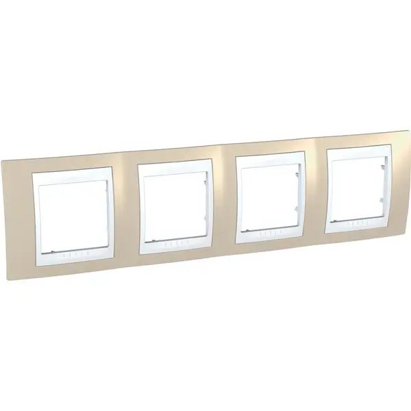 Schneider Electric - MGU6.008.867 - Unica Plus 4g Frame Sand-White - 1
