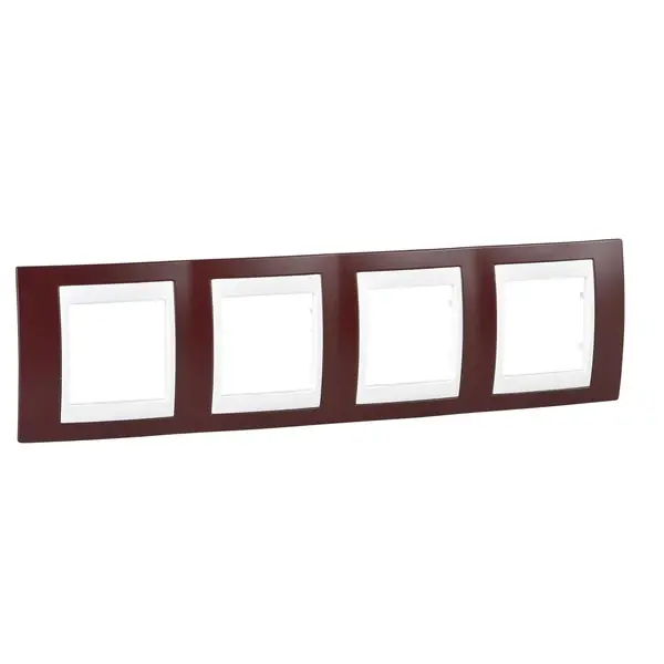 Schneider Electric - MGU6.008.872 - Unica Plus 4g Frame Garnet-White - 1