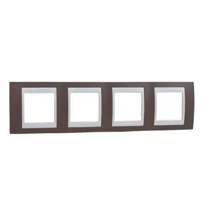 Schneider Electric - MGU6.008.876 - 4gang c. frame Mauve/Wh - 1