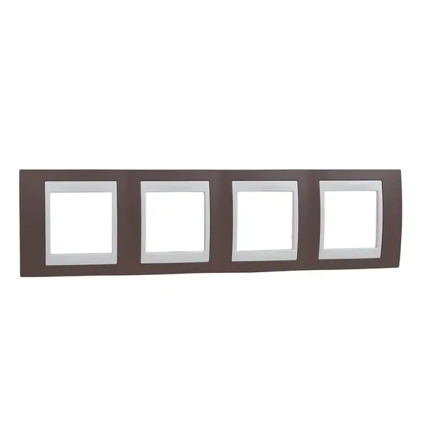 Schneider Electric - MGU6.008.876 - 4gang c. frame Mauve/Wh - 1