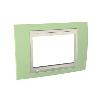 Schneider Electric - MGU6.103.563 - Üç modül çerçeve - Verde/fildişi - 1