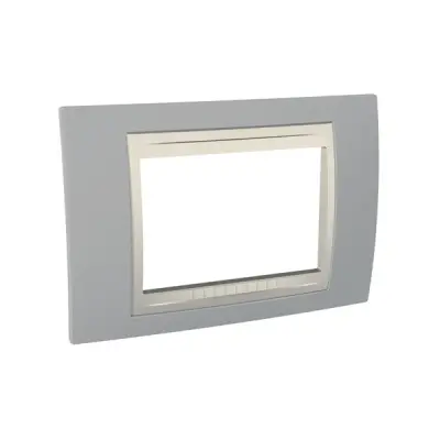Schneider Electric - MGU6.103.565 - Unica Plus Frame 3m Mist Grey-Ivory - 1
