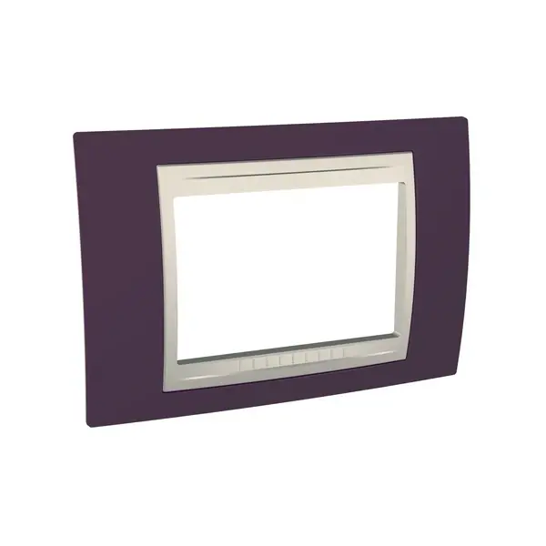 Schneider Electric - MGU6.103.572 - Unica Plus Frame 3m Garnet-Ivory - 1