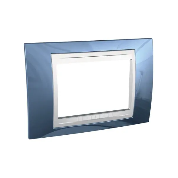 Schneider Electric - MGU6.103.854 - Unica Plus Frame 3m Glacial Blue-White - 1