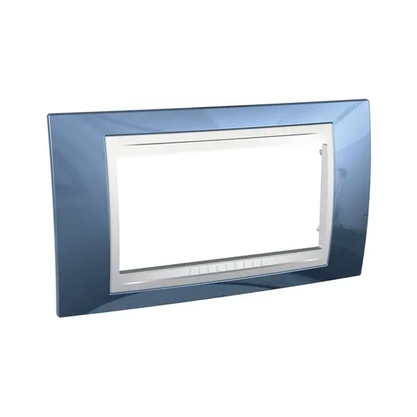 Schneider Electric - MGU6.104.854 - Unica Plus Frame 4m Glacial Blue-White - 1