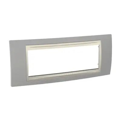 Schneider Electric - MGU6.106.565 - Unica Plus Frame 6m Mist Grey-Ivory - 1