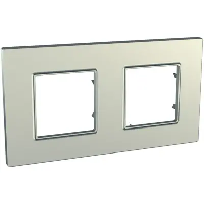 Schneider Electric - MGU6.704.57 - Unica Quadro 2g Frame Titanium Metallic - 1