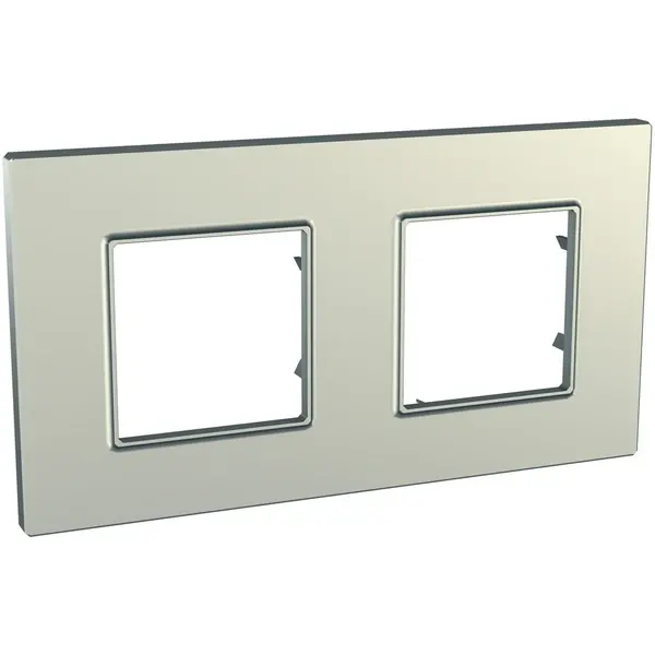 Schneider Electric - MGU6.704.57 - Unica Quadro 2g Frame Titanium Metallic - 1