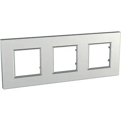 Schneider Electric - MGU6.706.55 - Unica Quadro 3g Frame Silver Metallic - 1