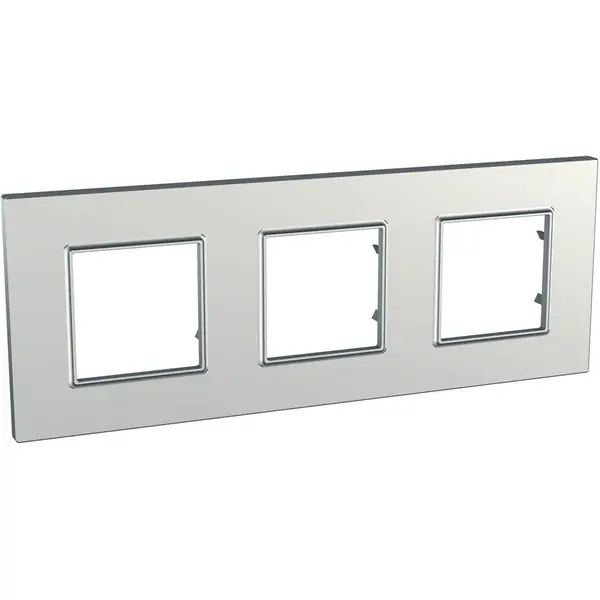 Schneider Electric - MGU6.706.55 - Unica Quadro 3g Frame Silver Metallic - 1