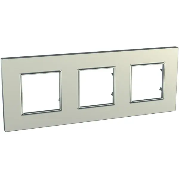 Schneider Electric - MGU6.706.57 - Unica Quadro 3g Frame Titanium Metallic - 1