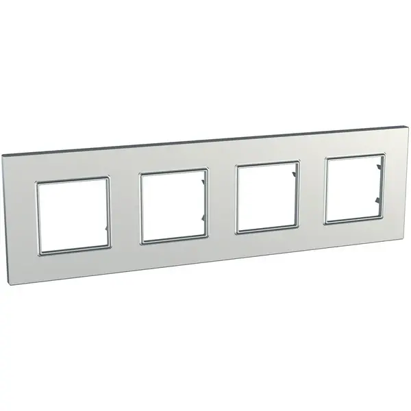 Schneider Electric - MGU6.708.55 - Unica Quadro 4g Frame Silver Metallic - 1