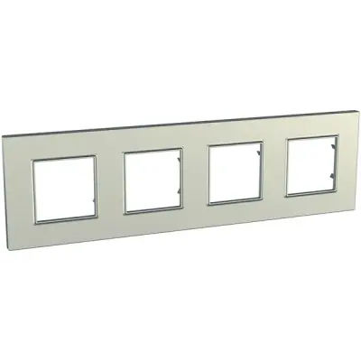 Schneider Electric - MGU6.708.57 - Unica Quadro 4g Frame Titanium Metallic - 1