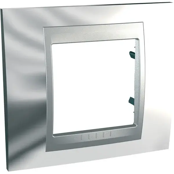 Schneider Electric - MGU66.002.010 - Unica Top 1g Frame Bright Chrome-Alum - 1