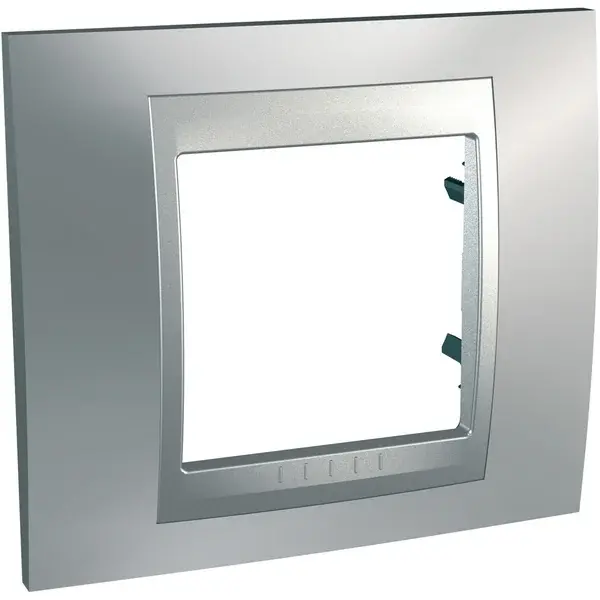 Schneider Electric - MGU66.002.038 - Unica Top 1g Frame Glossy Chrome-Alum - 1