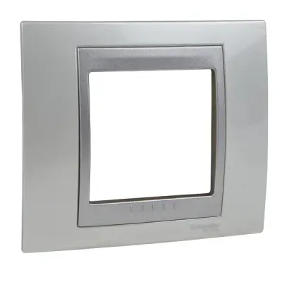 Schneider Electric - MGU66.002.092 - Unica Top 1g Frame Top White-Alum - 1