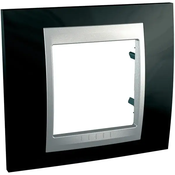 Schneider Electric - MGU66.002.093 - Unica Top 1g Frame Rodium Black-Alum - 1