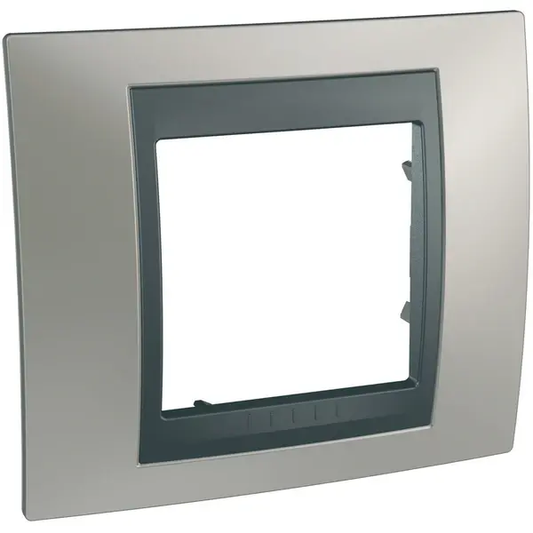 Schneider Electric - MGU66.002.239 - Unica Top 1g Frame Matt Nickel-Graphite - 1