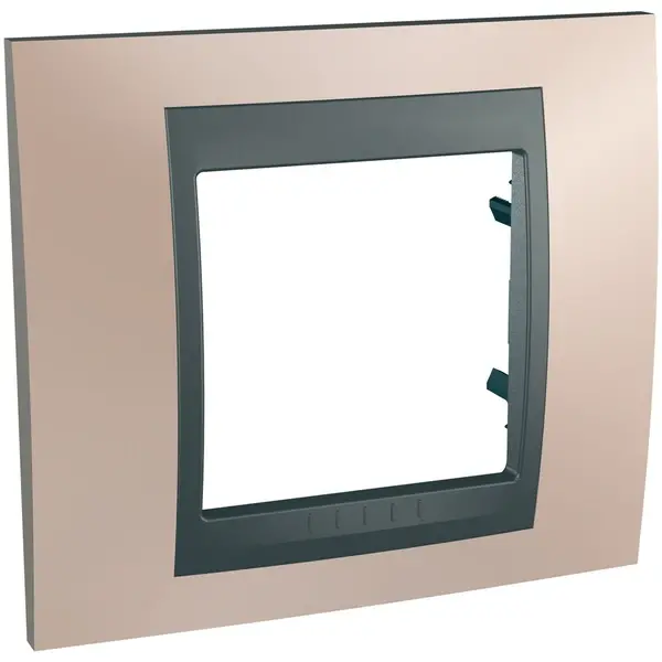 Schneider Electric - MGU66.002.296 - Unica Top 1g Frame Onyx Copper-Graphite - 1