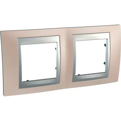 Schneider Electric - MGU66.004.096 - Unica Top 2g Frame Onyx Copper-Alum - 1