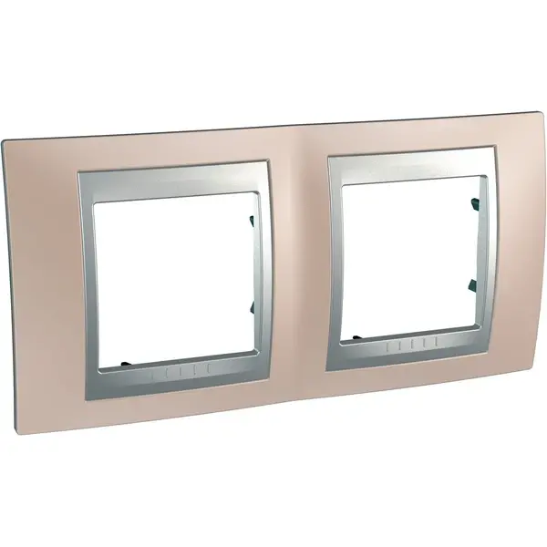 Schneider Electric - MGU66.004.096 - Unica Top 2g Frame Onyx Copper-Alum - 1