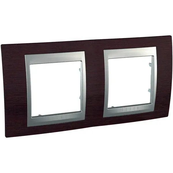 Schneider Electric - MGU66.004.0M3 - Unica Top 2g Frame Wengue-Alum - 1