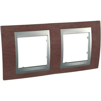 Schneider Electric - MGU66.004.0M4 - Unica Top 2g Frame Tobacco-Alum - 1