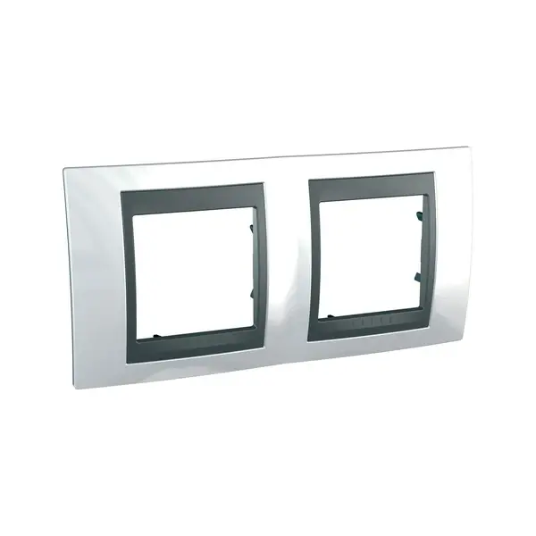 Schneider Electric - MGU66.004.292 - Unica Top 2g Frame Top White-Graphite - 1