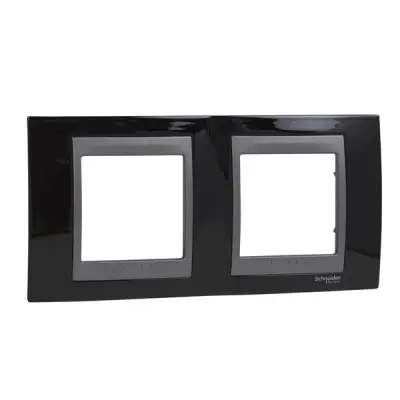 Schneider Electric - MGU66.004.293 - Unica Top 2g Frame Rodium Black-Graphite - 1