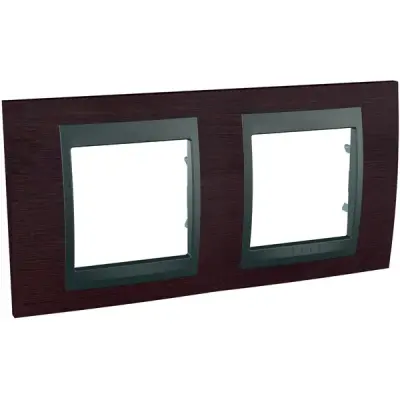 Schneider Electric - MGU66.004.2M3 - Unica Top 2g Frame Wengue-Graphite - 1