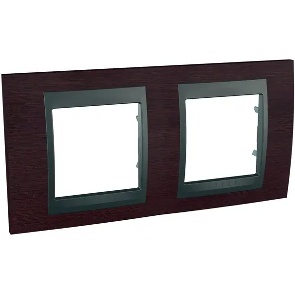 Schneider Electric - MGU66.004.2M3 - Unica Top 2g Frame Wengue-Graphite - 1