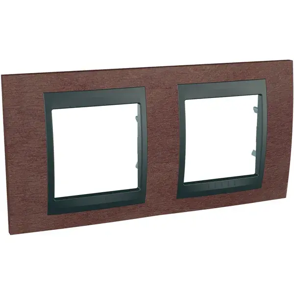 Schneider Electric - MGU66.004.2M4 - Unica Top 2g Frame Tobacco-Graphite - 1