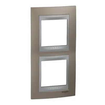Schneider Electric - MGU66.004V.096 - Unica Top 2g Vert Frm Onyx Copper-Alum - 1