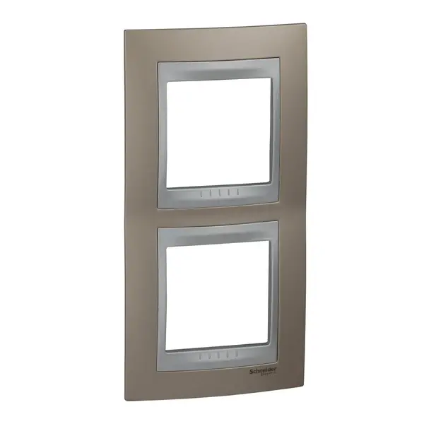 Schneider Electric - MGU66.004V.096 - Unica Top 2g Vert Frm Onyx Copper-Alum - 1