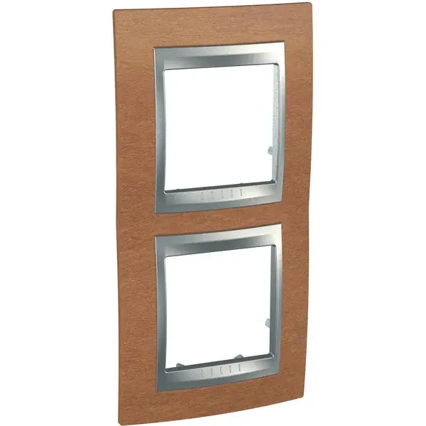 Schneider Electric - MGU66.004V.0M2 - Unica Top 2g Vert Frm Cherry Tree-Alum - 1