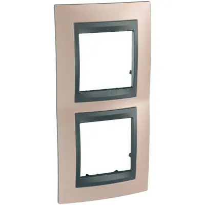 Schneider Electric - MGU66.004V.296 - Unica Top 2g Vert Frm Onyx Copper-Grpht - 1