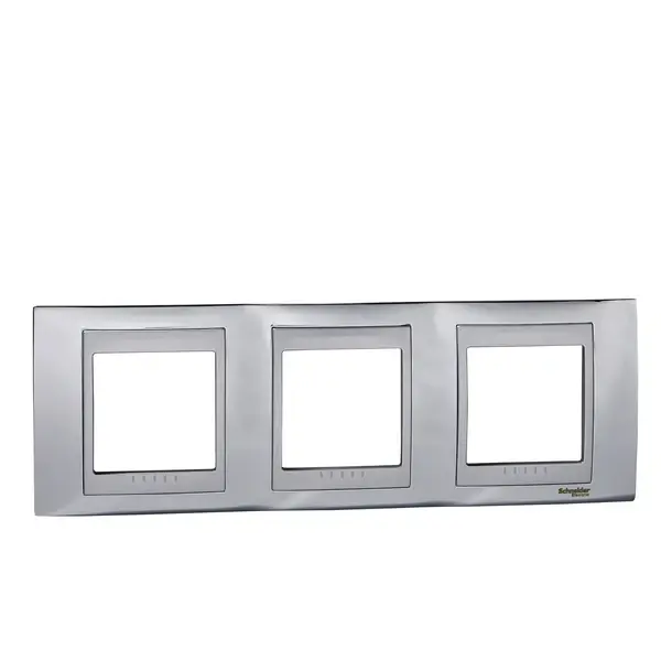 Schneider Electric - MGU66.006.010 - Unica Top 3g Frame Bright Chrome-Alum - 1