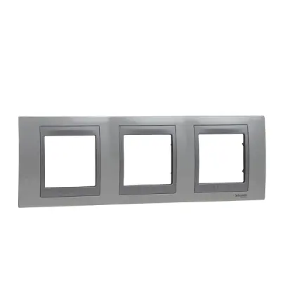 Schneider Electric - MGU66.006.092 - Unica Top 3g Frame Top White-Alum - 1
