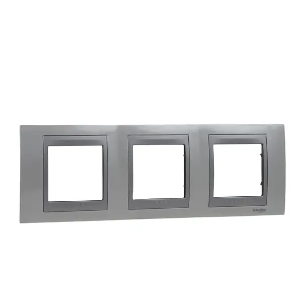 Schneider Electric - MGU66.006.092 - Unica Top 3g Frame Top White-Alum - 1