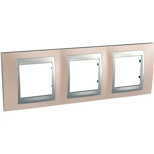 Schneider Electric - MGU66.006.096 - Unica Top 3g Frame Onyx Copper-Alum - 1