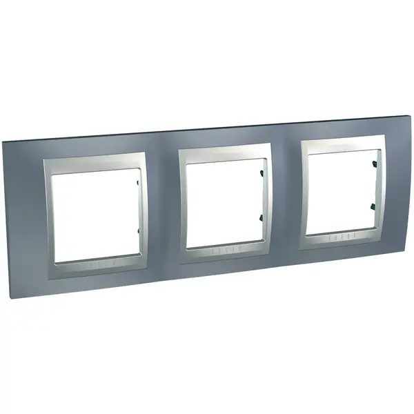 Schneider Electric - MGU66.006.097 - Unica Top 3g Frame Metal Grey-Alum - 1