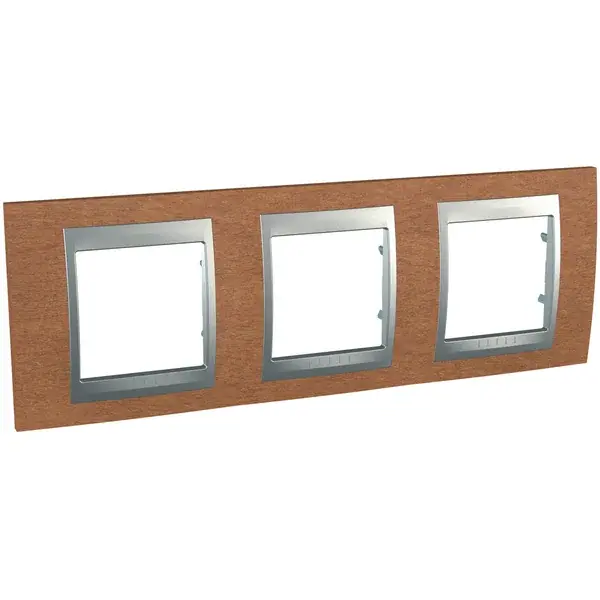 Schneider Electric - MGU66.006.0M2 - Unica Top 3g Frame Cherry Tree-Alum - 1