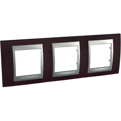 Schneider Electric - MGU66.006.0M3 - Unica Top 3g Frame Wengue-Alum - 1