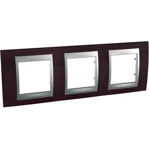 Schneider Electric - MGU66.006.0M3 - Unica Top 3g Frame Wengue-Alum - 1