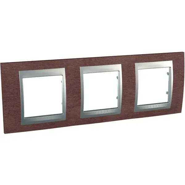Schneider Electric - MGU66.006.0M4 - Unica Top 3g Frame Tobacco-Alum - 1