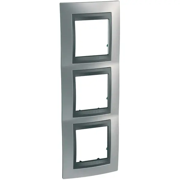 Schneider Electric - MGU66.006.238 - Unica Top 3g Frame Glossy Chrome-Graphit - 1