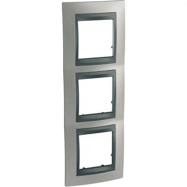 Schneider Electric - MGU66.006.239 - Unica Top 3g Frame Matt Nickel-Graphite - 1