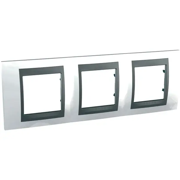 Schneider Electric - MGU66.006.292 - Unica Top 3g Frame Top White-Graphite - 1
